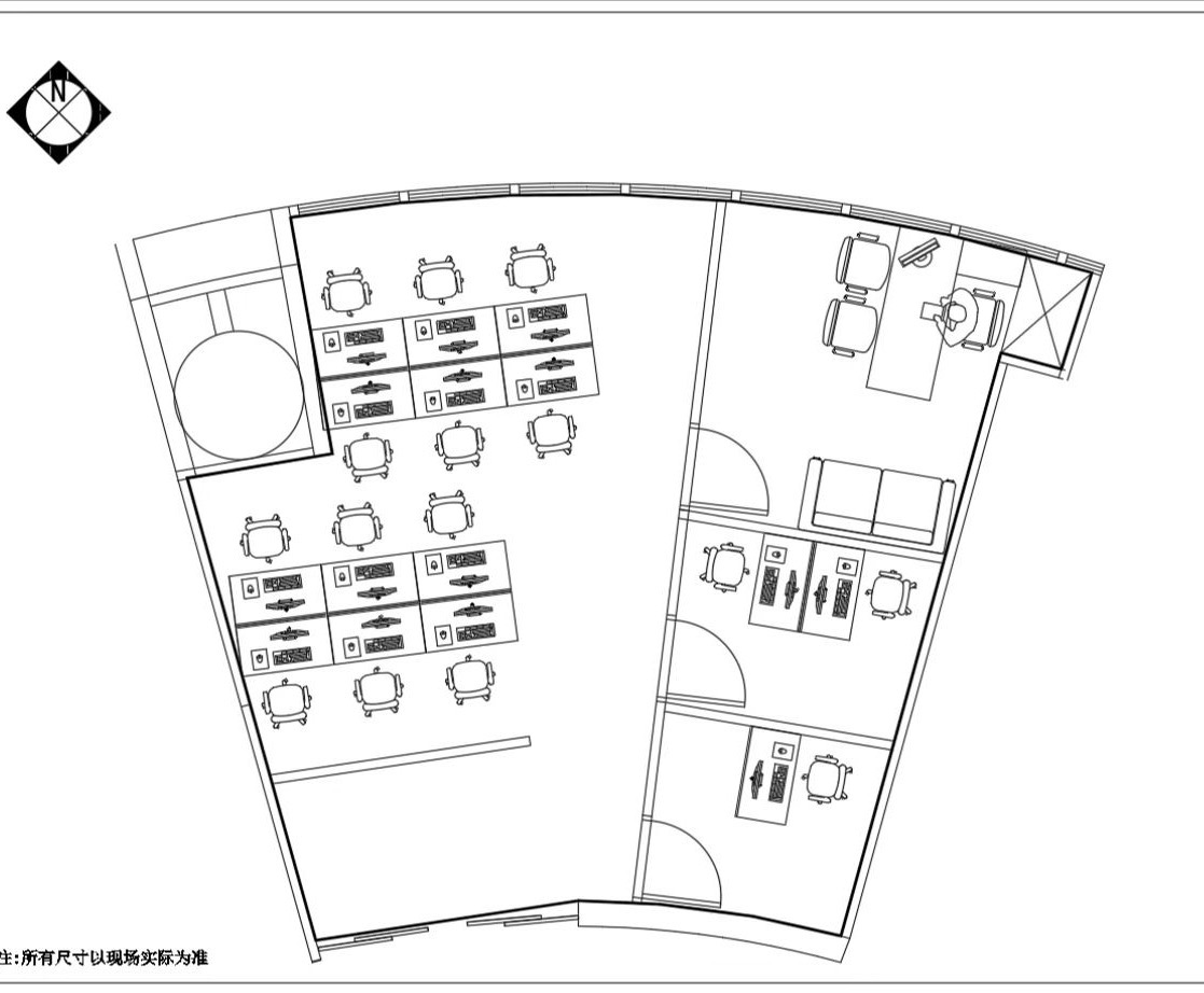 宝安大厦出租130平带装修家具拎包入住